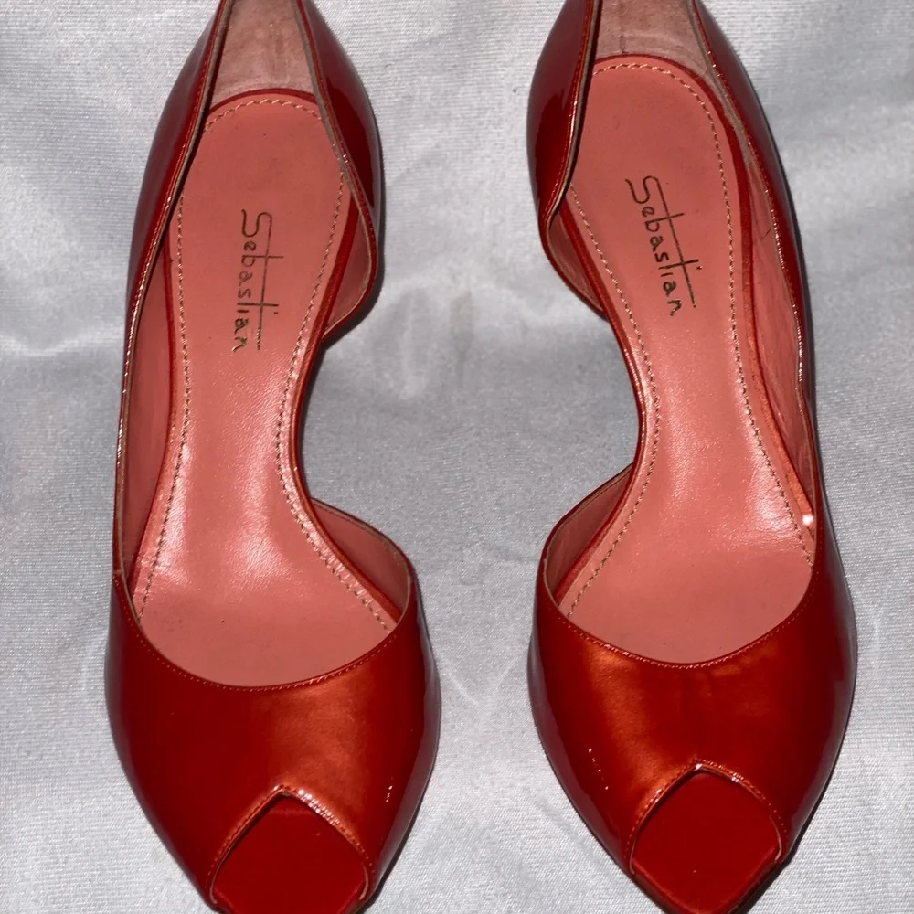 Sebastian Milano Cutaway  Patent Heels